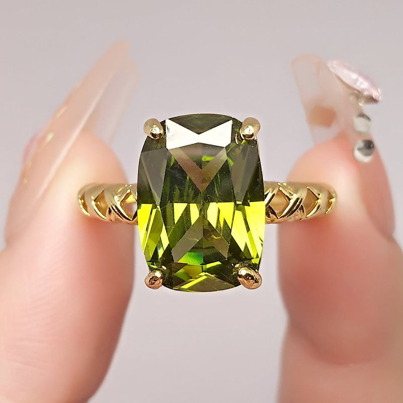 Birthstone Ring Set - Bagues d'ouverture en pierre carrée en