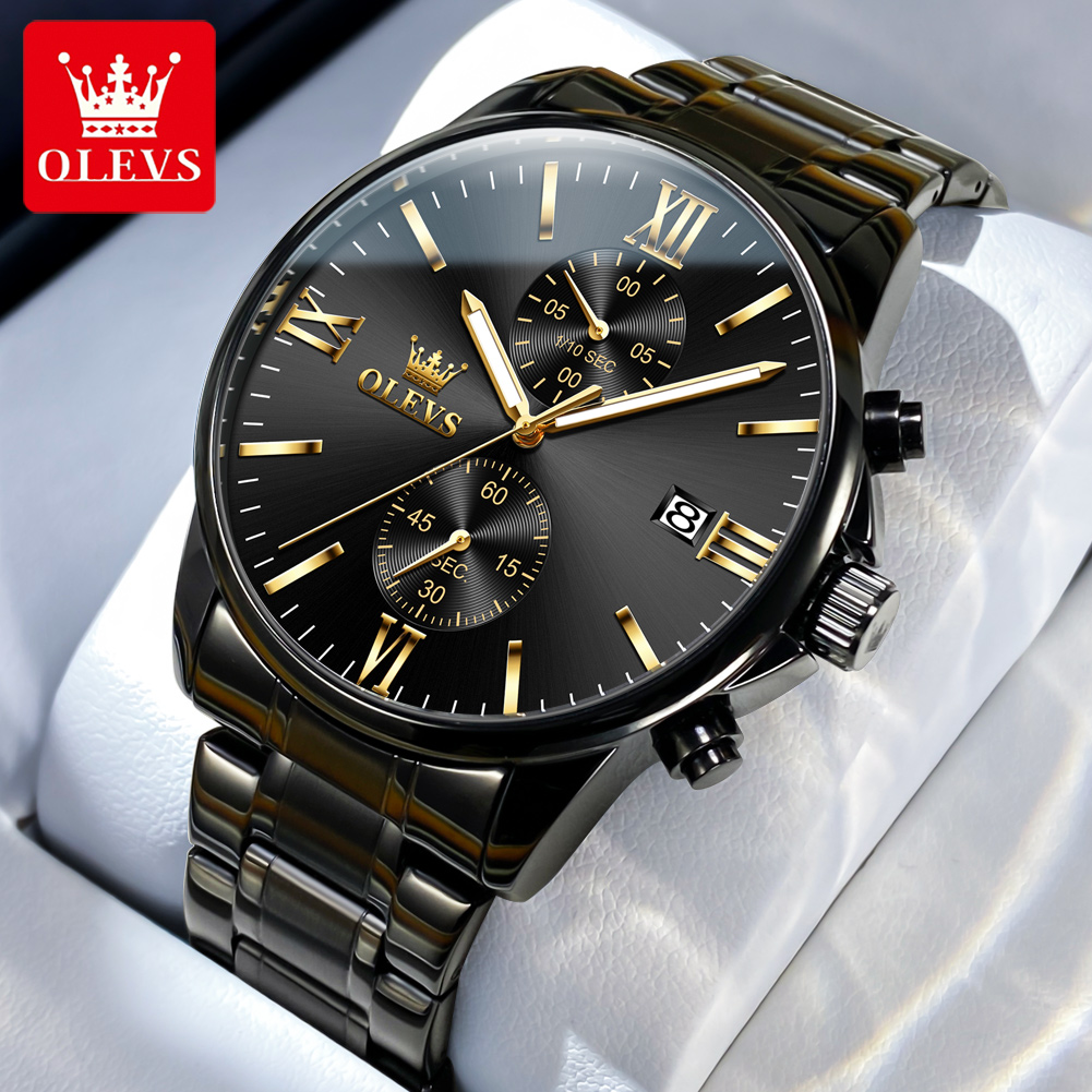 Jewelry Inspired Watches - OLEVS 2886 montre à Quartz noire