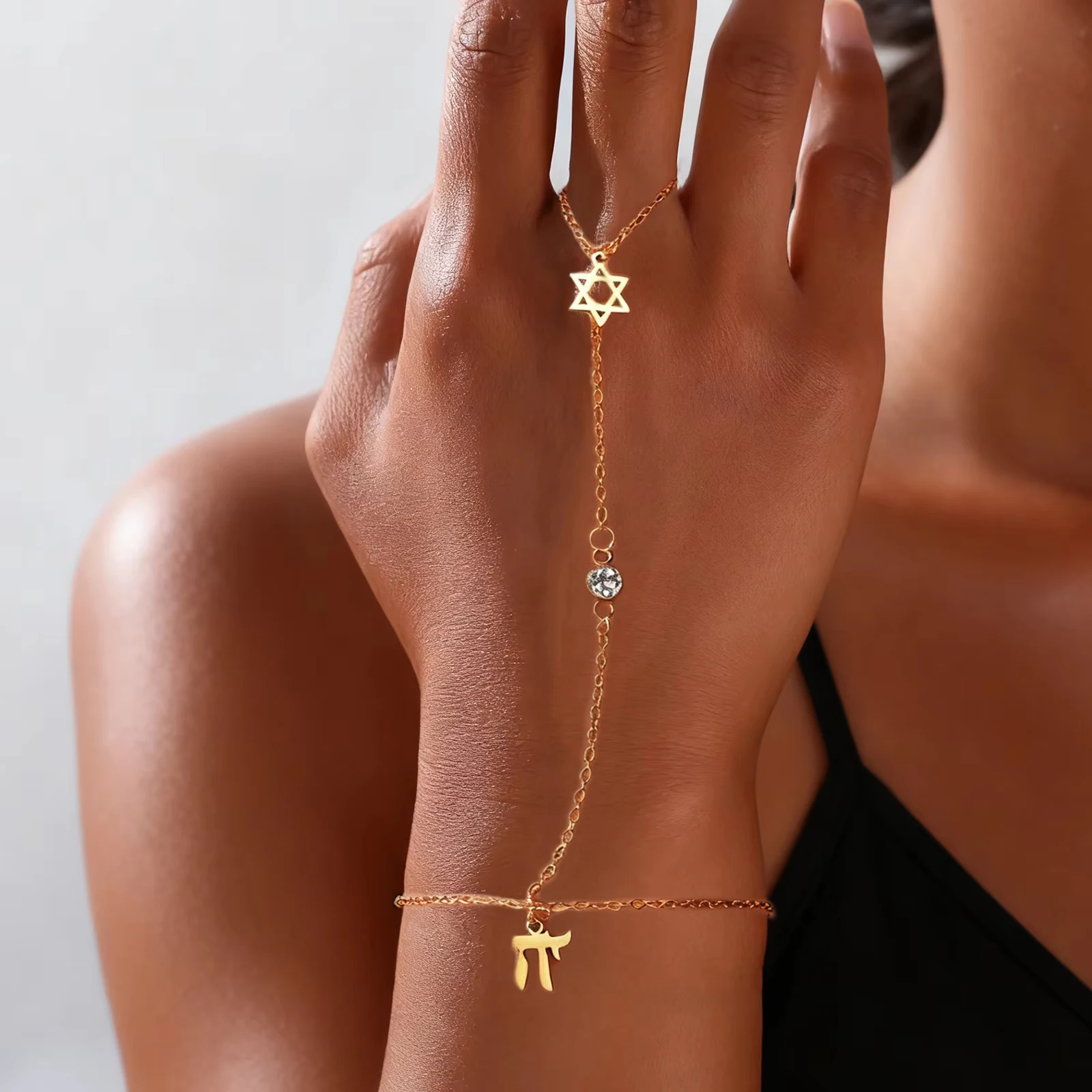 The Jewelry & Watches - Bracelet ajustable en acier inoxydable avec