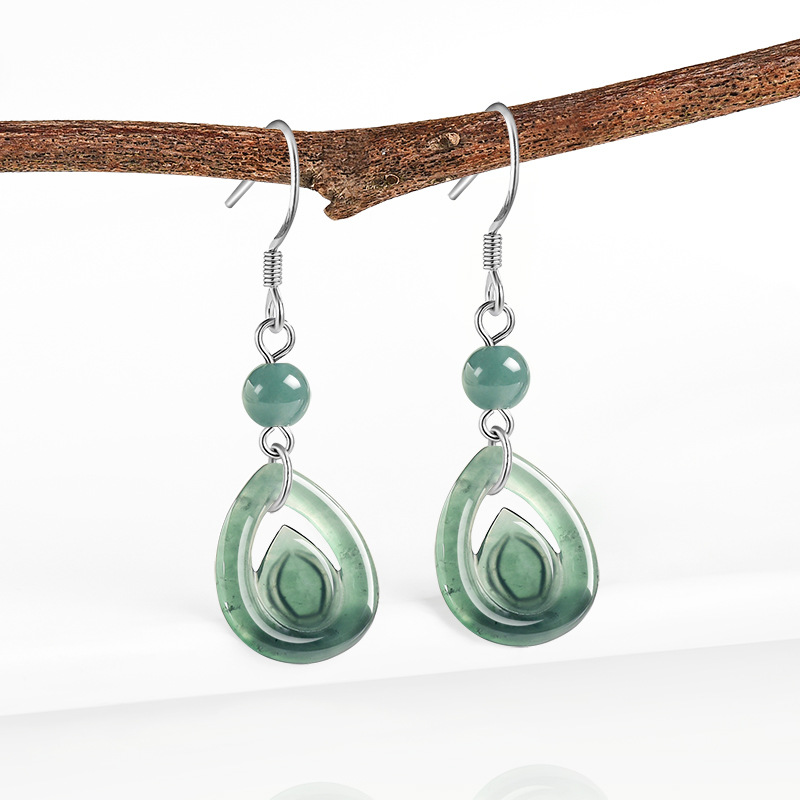 Luxury Gifts Jewelry & Watches Namfleg Mostar - Boucles d'oreilles en jadeite de Birmanie
