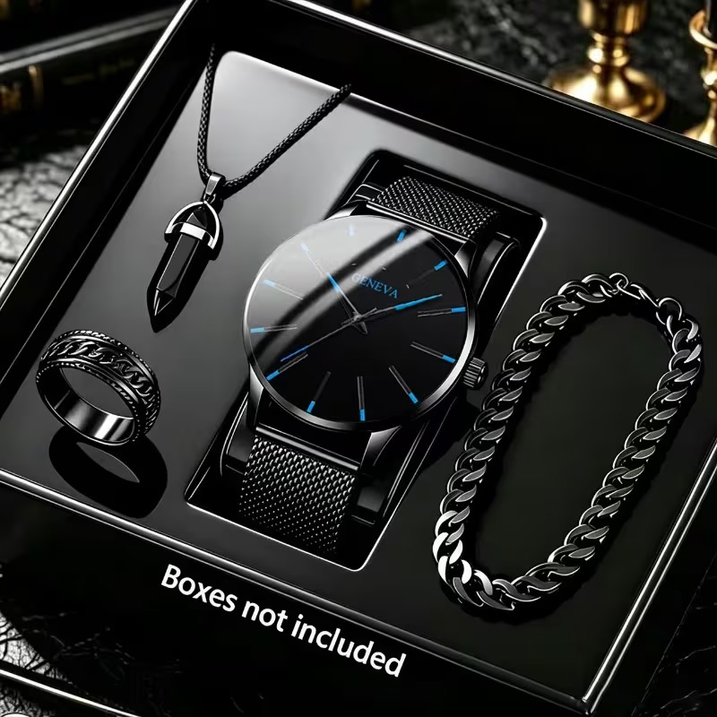 Jewelry Watches For Men - Ensemble de 4 pièces comprenant des