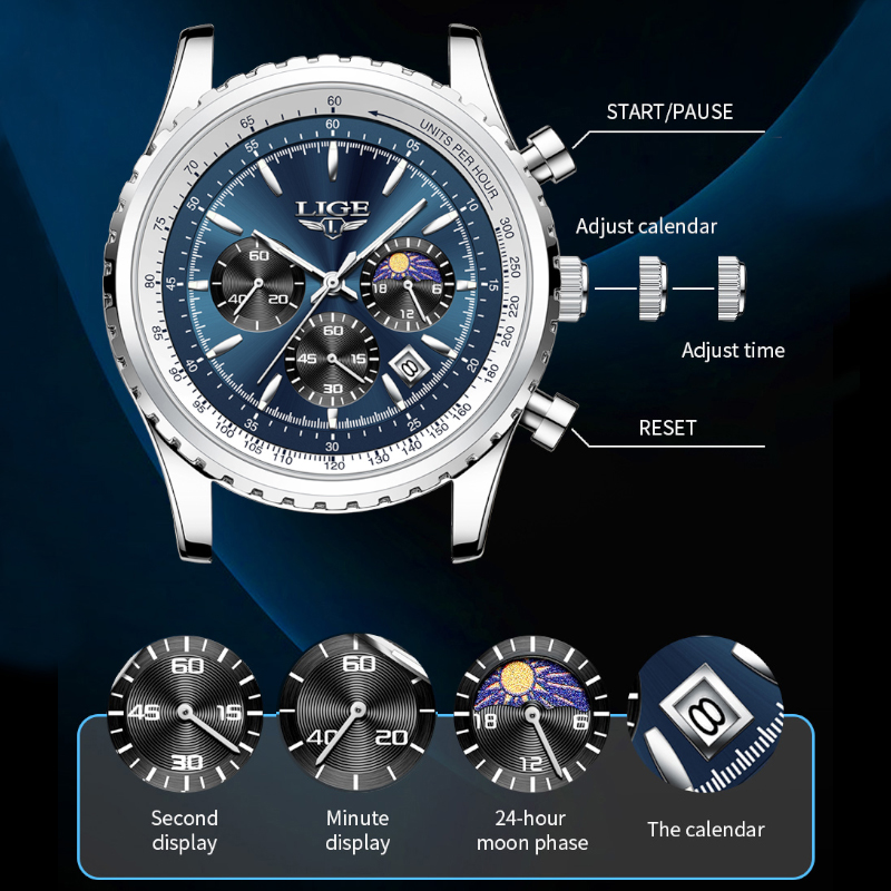 LIGE-Montre à quartz en acier  - Jewelry Inspired Watches avis et prix