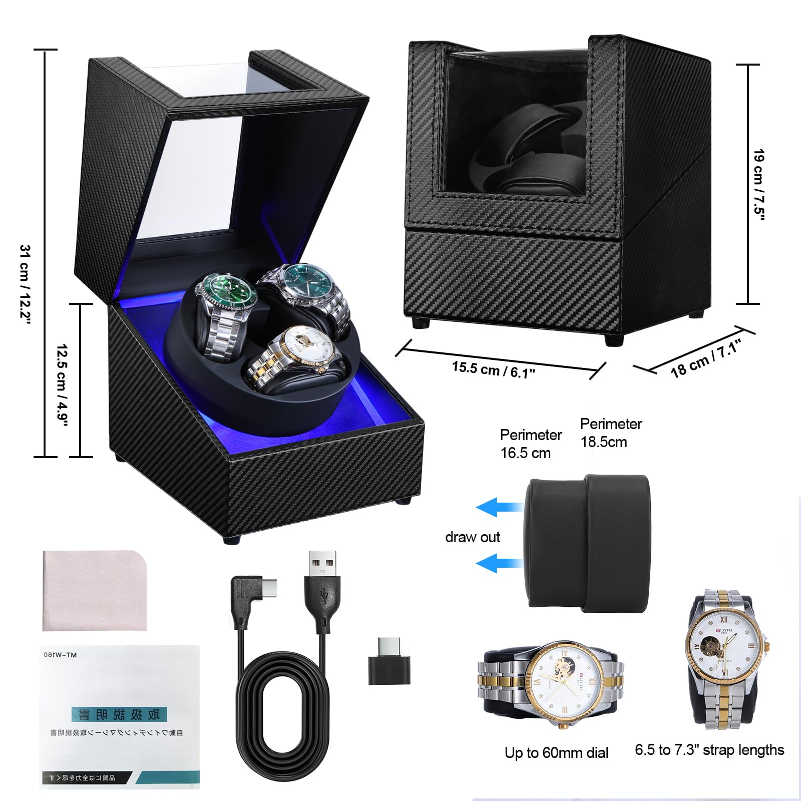 Remontoir de montre automatiqu - Automatic Watch Winder avis et prix